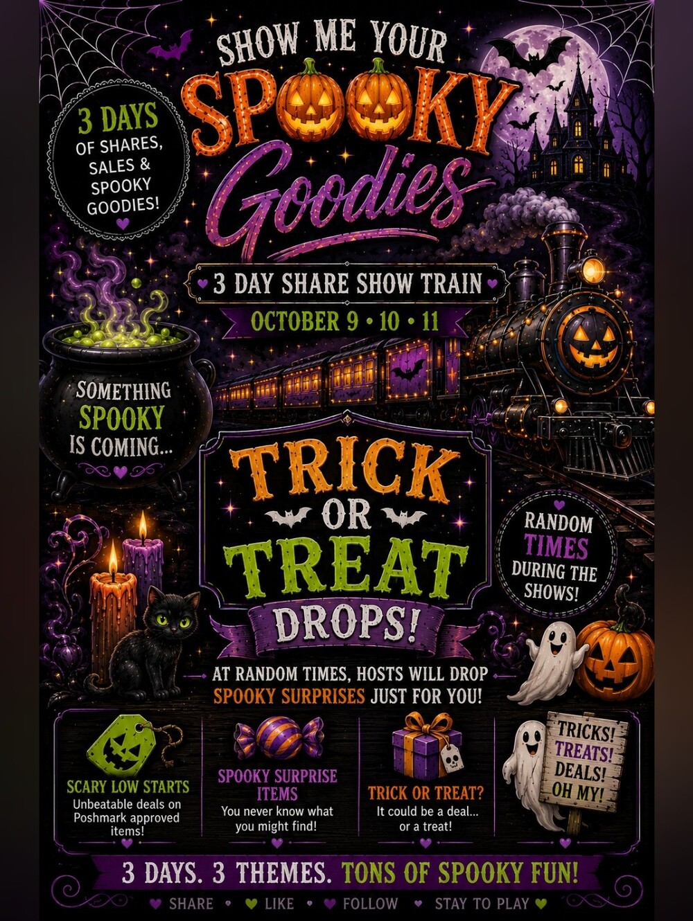 🧜♀️Show Me Your Spooky Goodies 3-day Share Show Train October 9•10•11🧌 - Picture 7 of 8